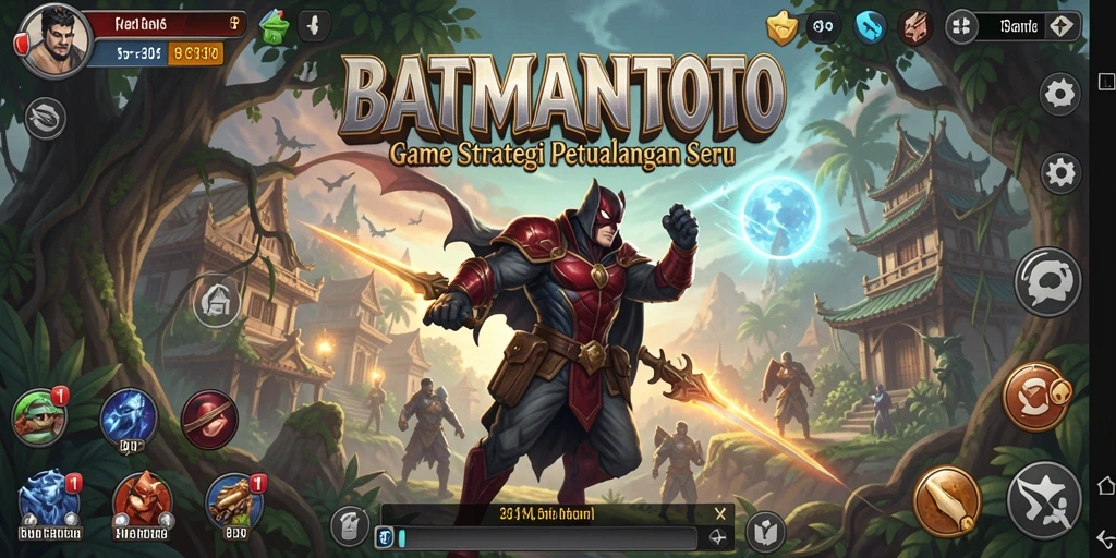 Layar gameplay BATMANTOTO menunjukkan strategi mendebarkan di medan perang.