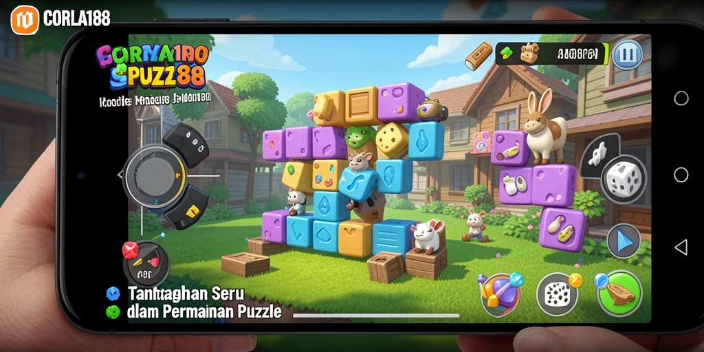 Tangkapan layar gameplay CORLA188 menunjukkan berbagai teka-teki menarik.