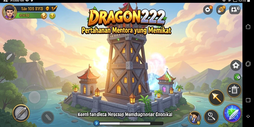 Tampilan gameplay menara pertahanan yang strategis dan seru.