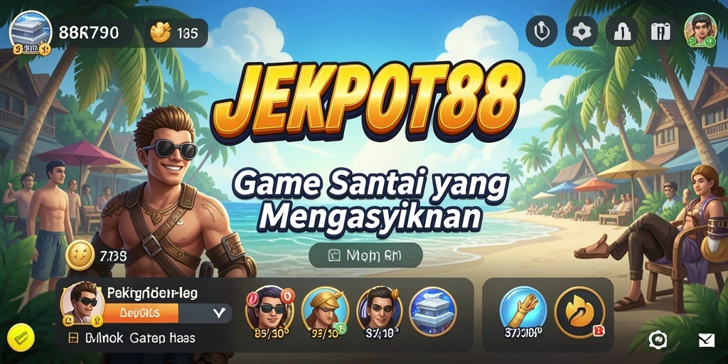 Screenshot dari gameplay JEKPOT88 yang menampilkan aksi seru dan santai.