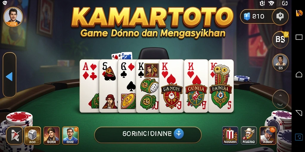 Screenshot gameplay KAMARTOTO yang menampilkan momen seru bermain Domino.