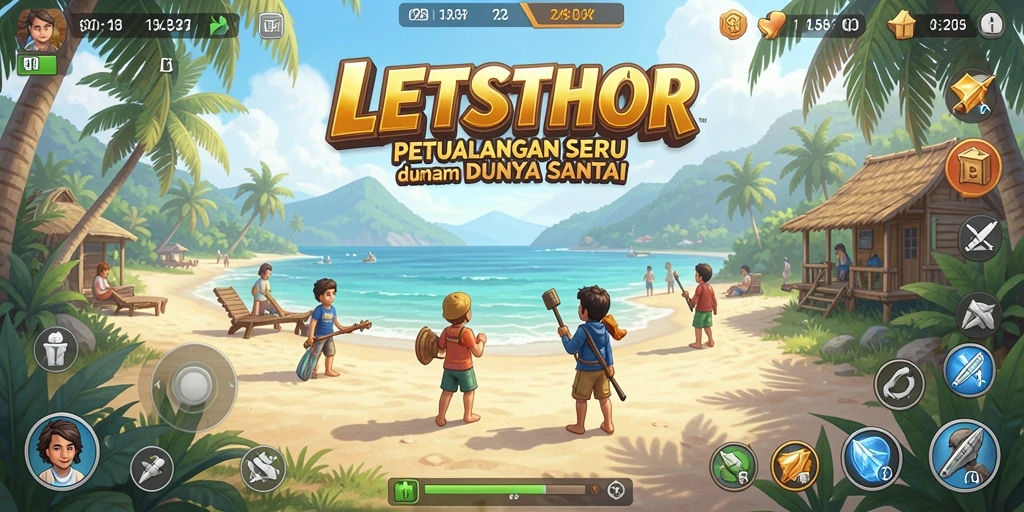 Menampilkan petualangan seru dalam gameplay LETSTHOR yang santai.