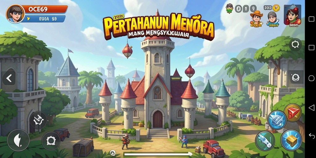 Gameplay Tower Defense OCE69 yang seru dan mendebarkan.