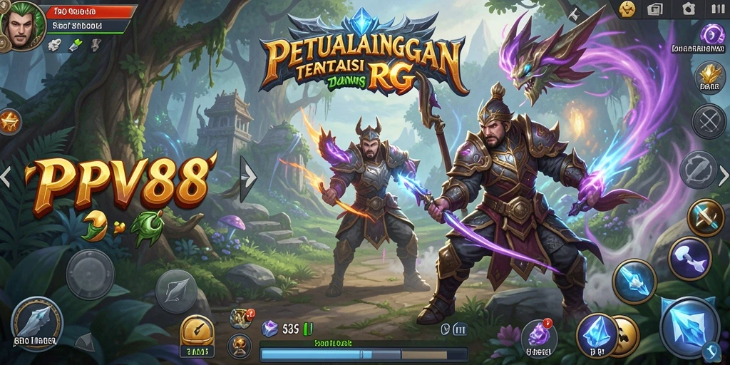 Tampilan gameplay RPG yang epik dalam PPV88.