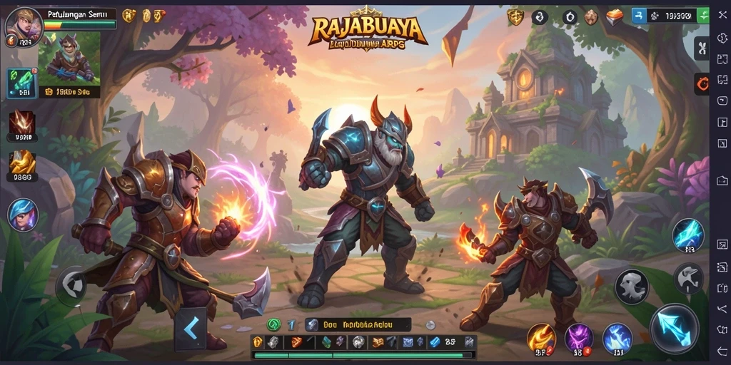 Screenshot gameplay RAJABUAYA menampilkan aksi pertarungan yang mendebarkan.