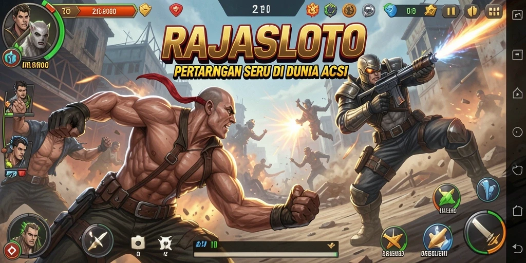 Tampilan gameplay seru RAJASLOTO yang penuh aksi.