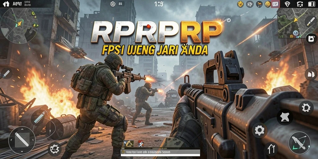Gameplay intens RPRPRP dengan aksi tembak-menembak yang seru.
