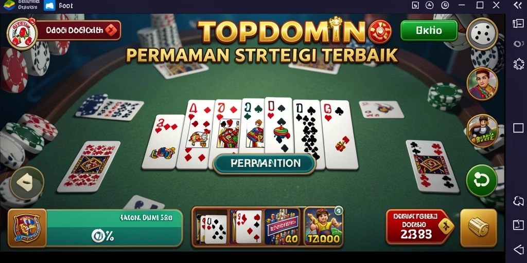 Tangkapan layar gameplay TOPDOMINO yang mendebarkan