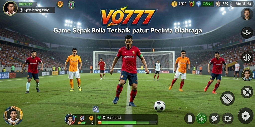 Tampilan gameplay VO777 yang mendebarkan dan penuh aksi dalam pertandingan sepak bola.