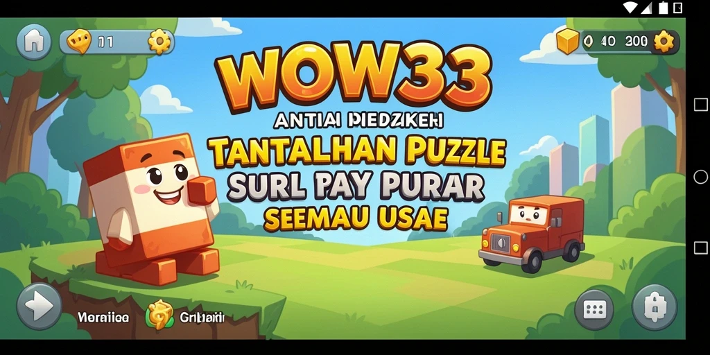 Tampilan gameplay WOW33 yang menantang dan penuh warna.